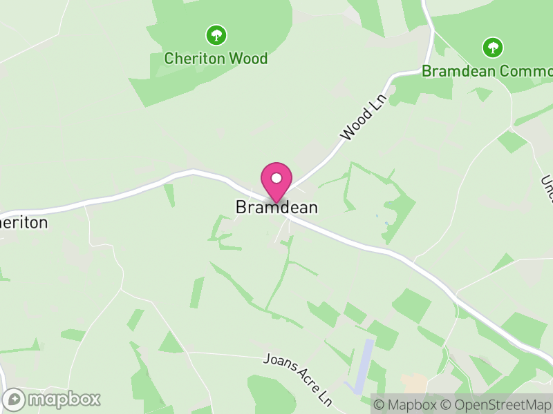Map of Bramdean and Hinton Ampner, Winchester