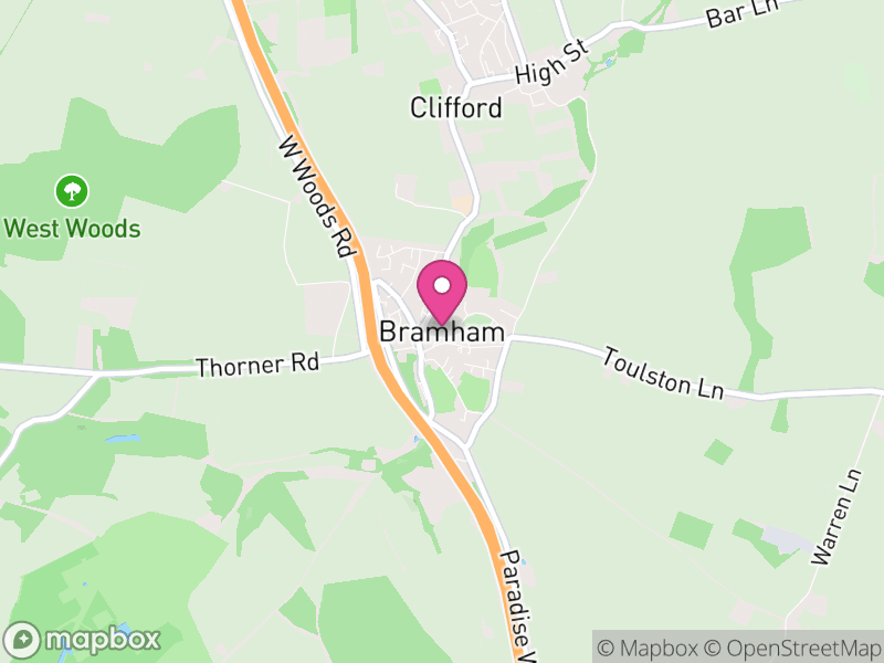 Map of Bramham cum Oglethorpe, Leeds