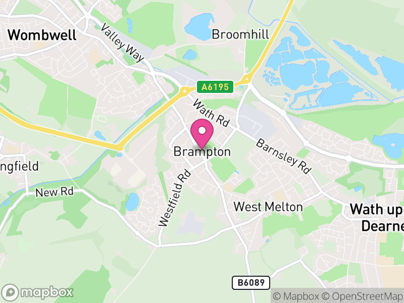 Map of Brampton Bierlow, Rotherham
