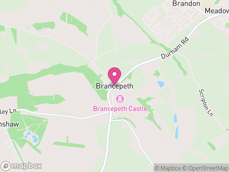 Map of Brancepeth, County Durham