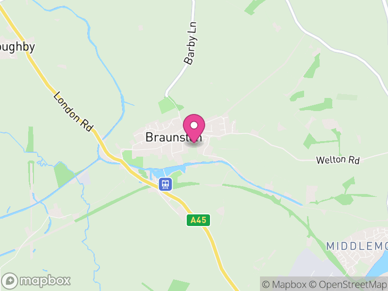Map of Braunston, West Northamptonshire