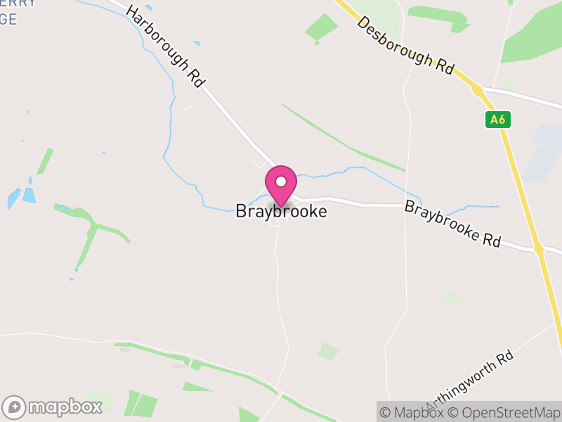 Map of Braybrooke, North Northamptonshire