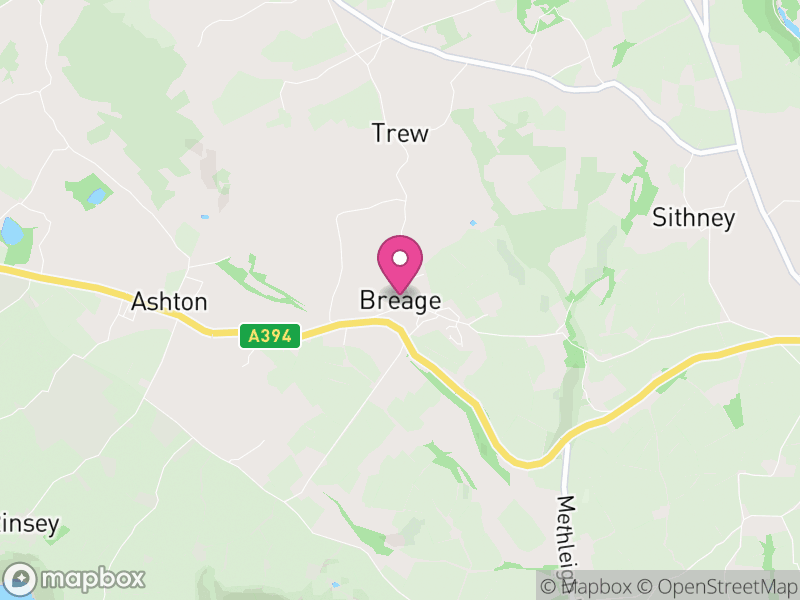 Map of Breage, Cornwall