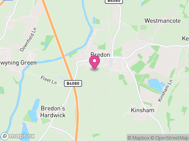 Map of Bredon, Wychavon