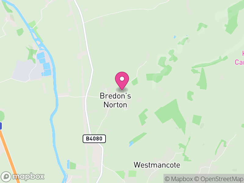 Map of Bredon's Norton, Wychavon