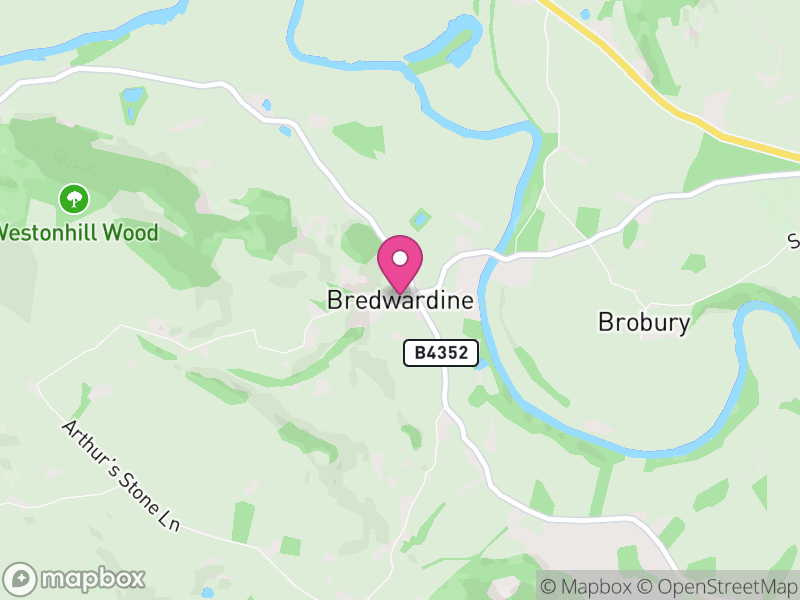 Map of Bredwardine, Herefordshire