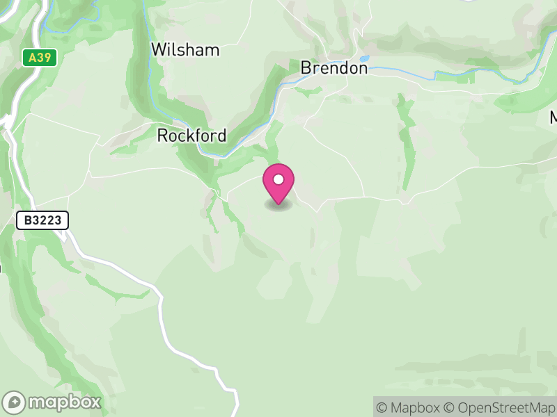 Map of Brendon and Countisbury, North Devon