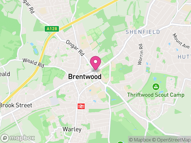 Map of Brentwood, Essex