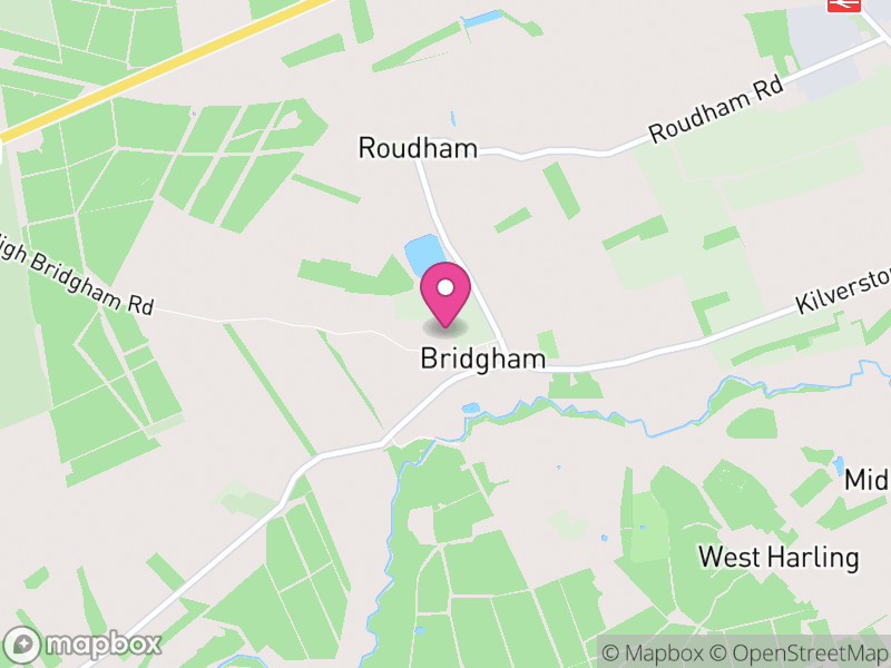 Map of Bridgham, Breckland