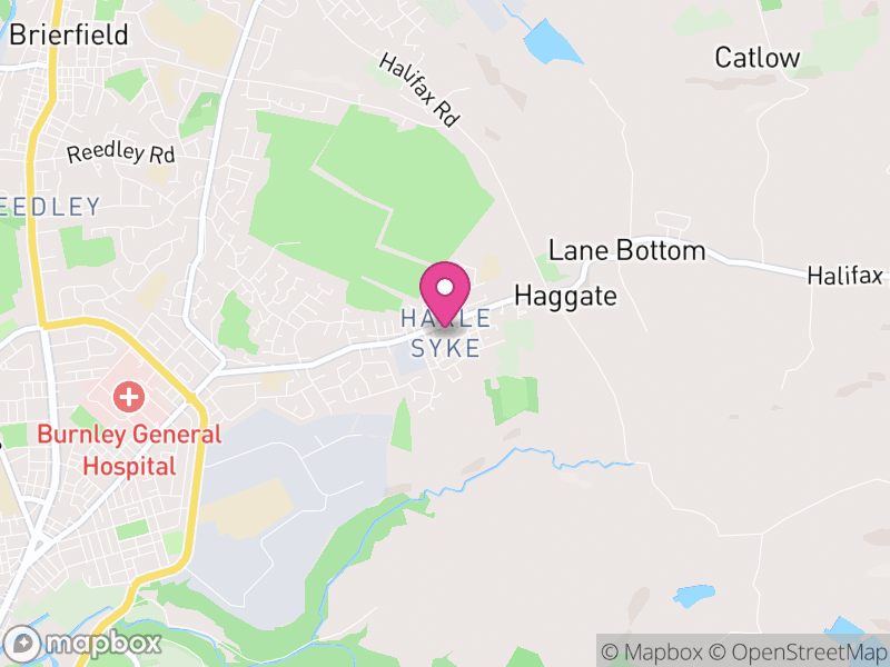 Map of Briercliffe, Burnley