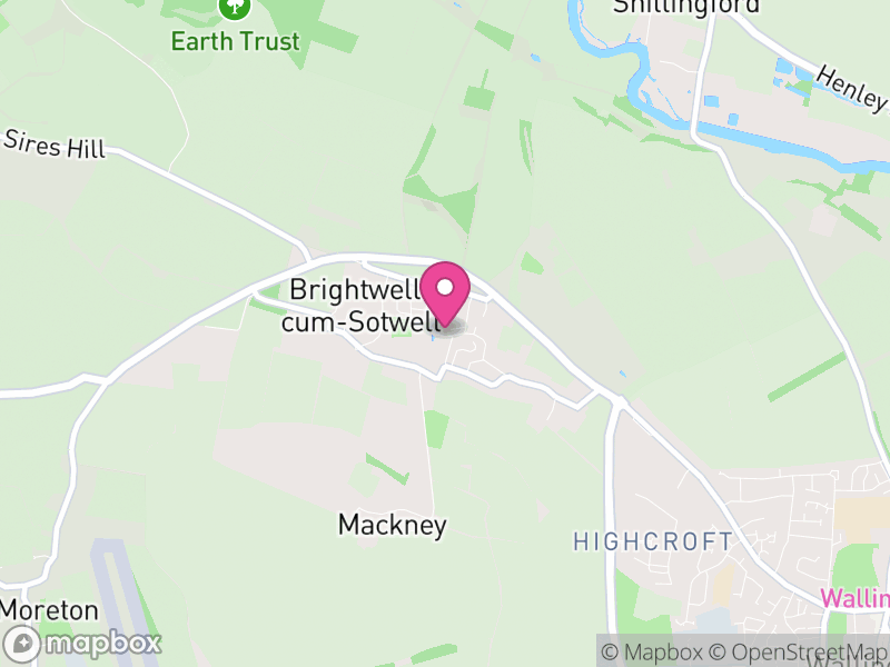 Map of Brightwell-cum-Sotwell, South Oxfordshire