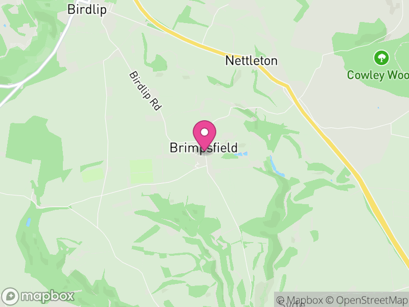 Map of Brimpsfield, Cotswold