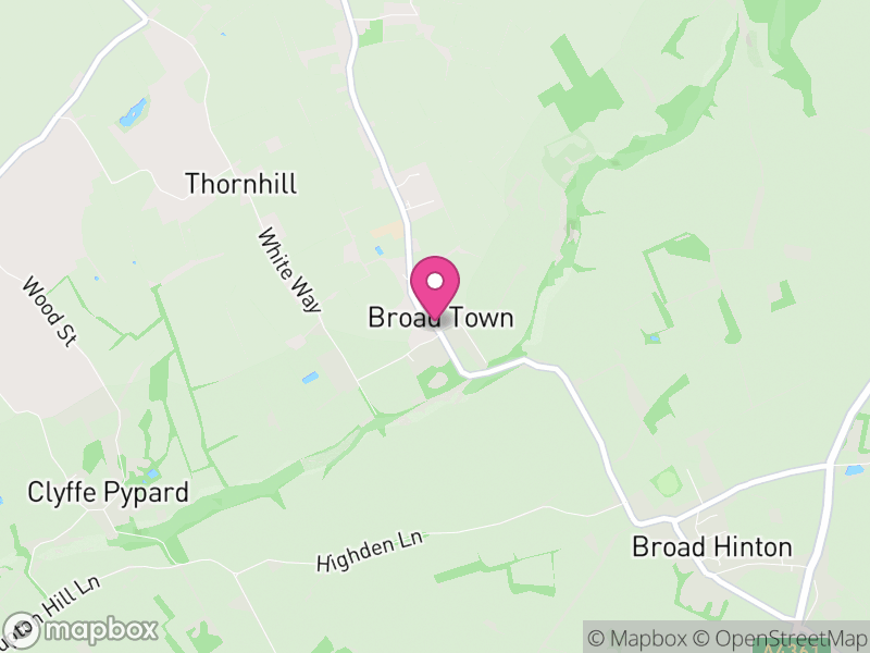 Map of Broad Town, Wiltshire