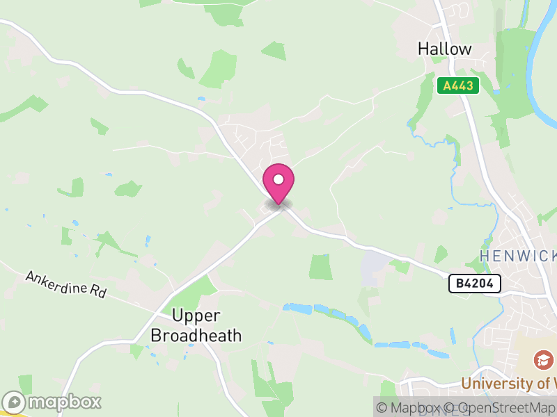 Map of Broadheath, Malvern Hills