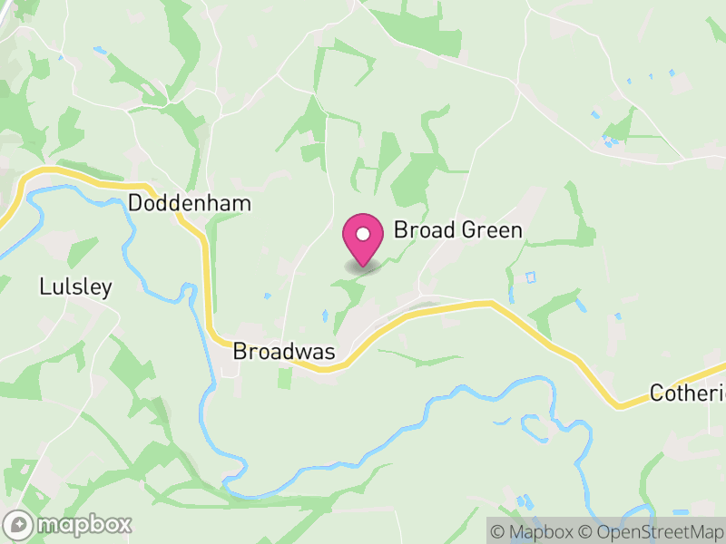 Map of Broadwas, Malvern Hills