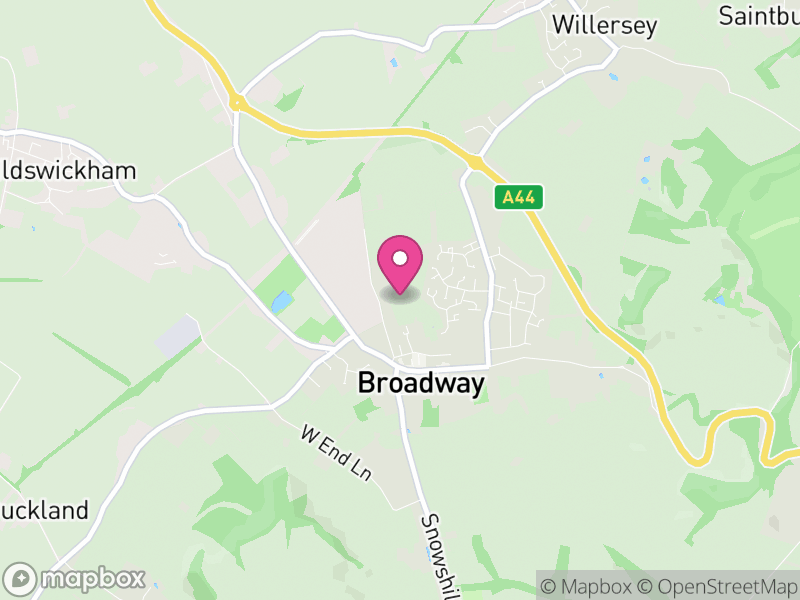 Map of Broadway, Wychavon