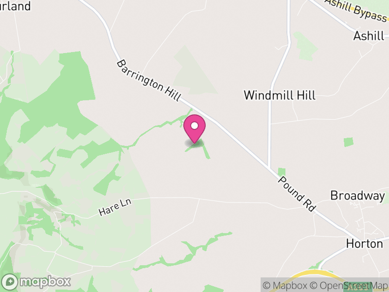 Map of Broadway, Somerset