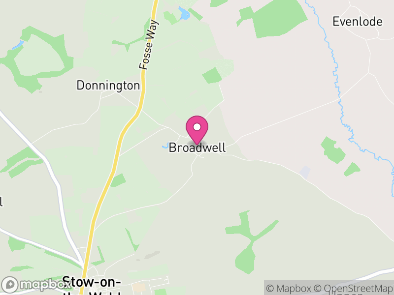 Map of Broadwell, Cotswold