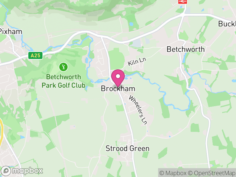 Map of Brockham, Mole Valley