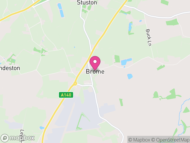 Map of Brome and Oakley, Mid Suffolk