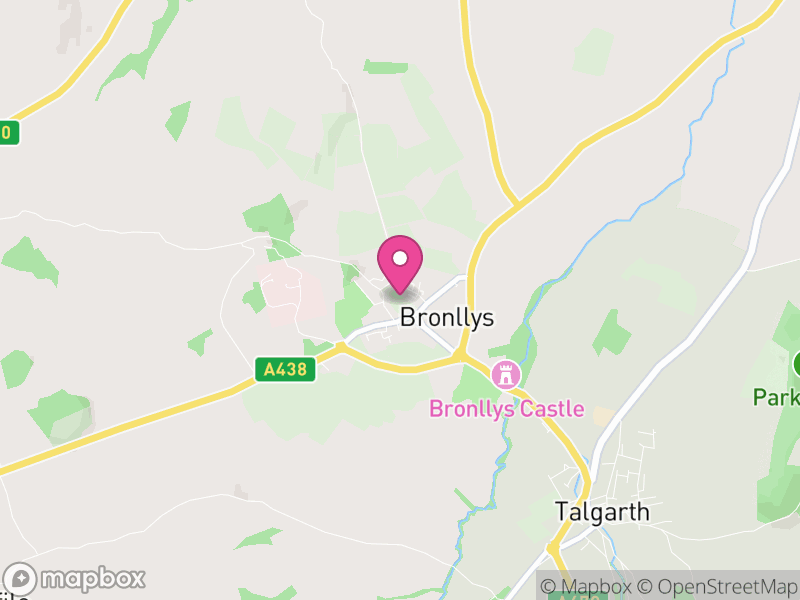 Map of Bronllys, Powys