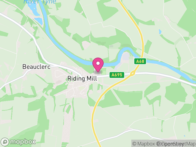 Map of Broomhaugh and Riding, Northumberland