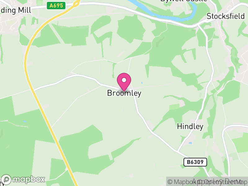 Map of Broomley and Stocksfield, Northumberland