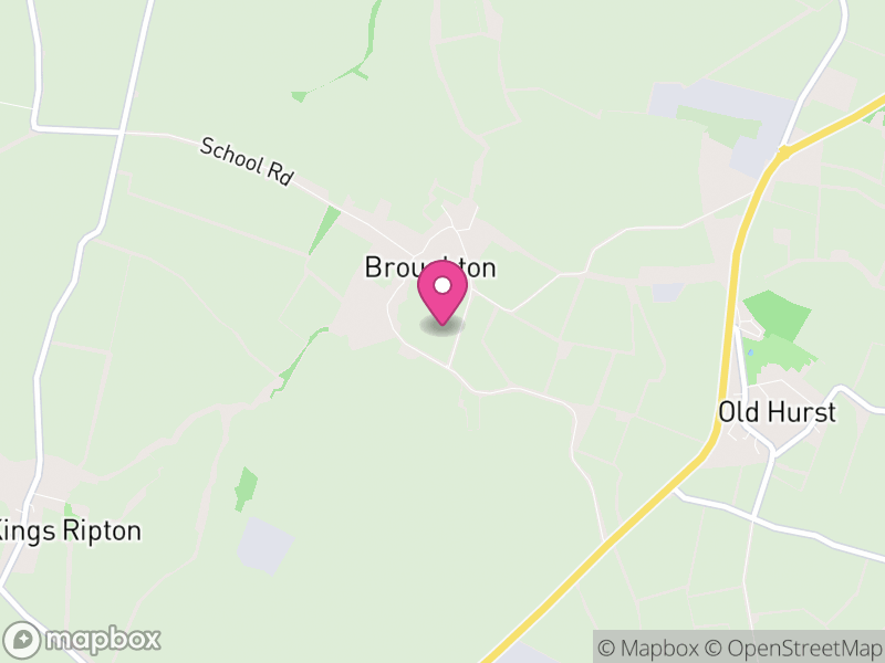 Map of Broughton, Huntingdonshire