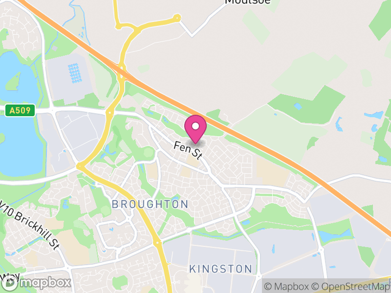 Map of Broughton, Milton Keynes