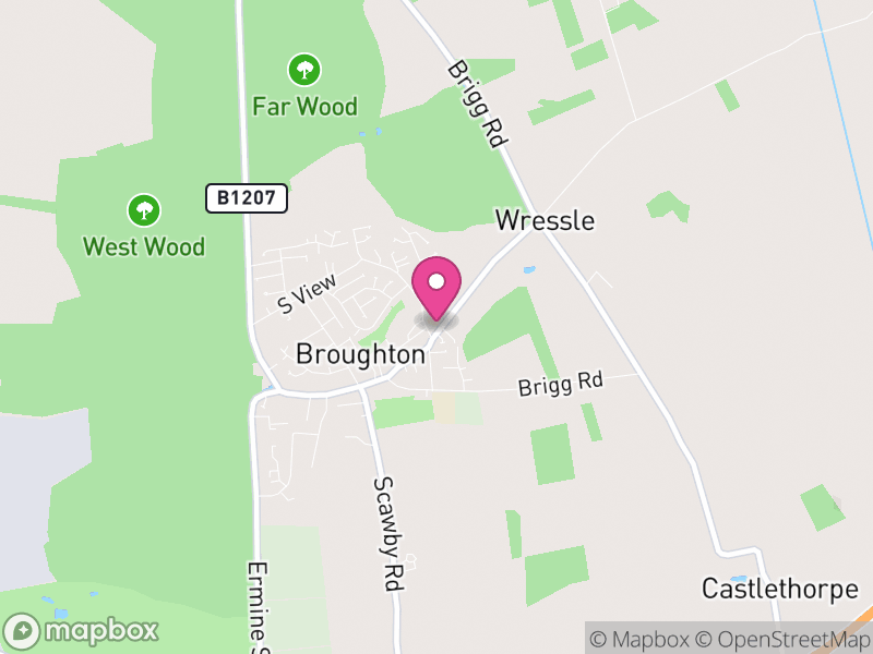 Map of Broughton, North Lincolnshire