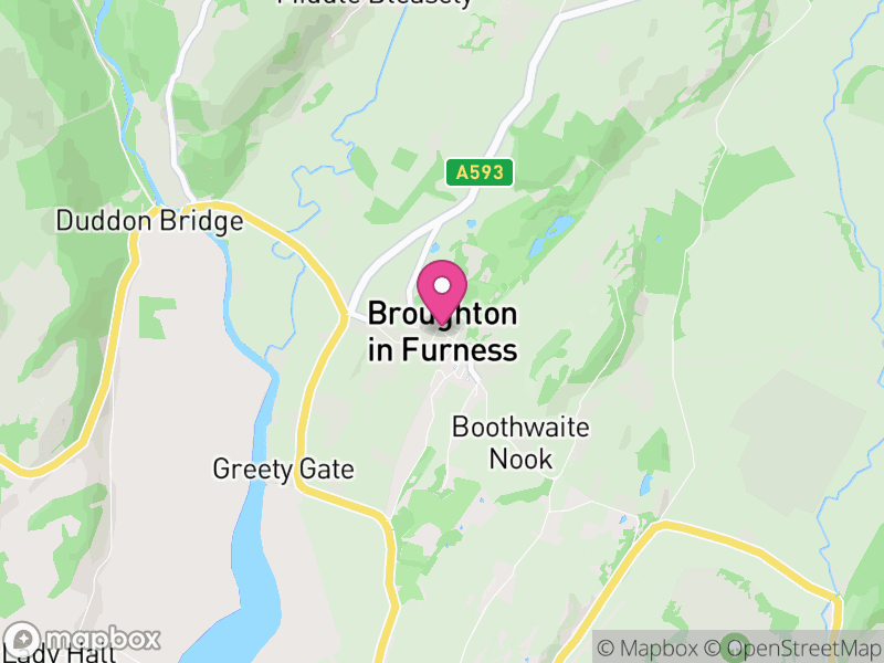 Map of Broughton West, Westmorland and Furness