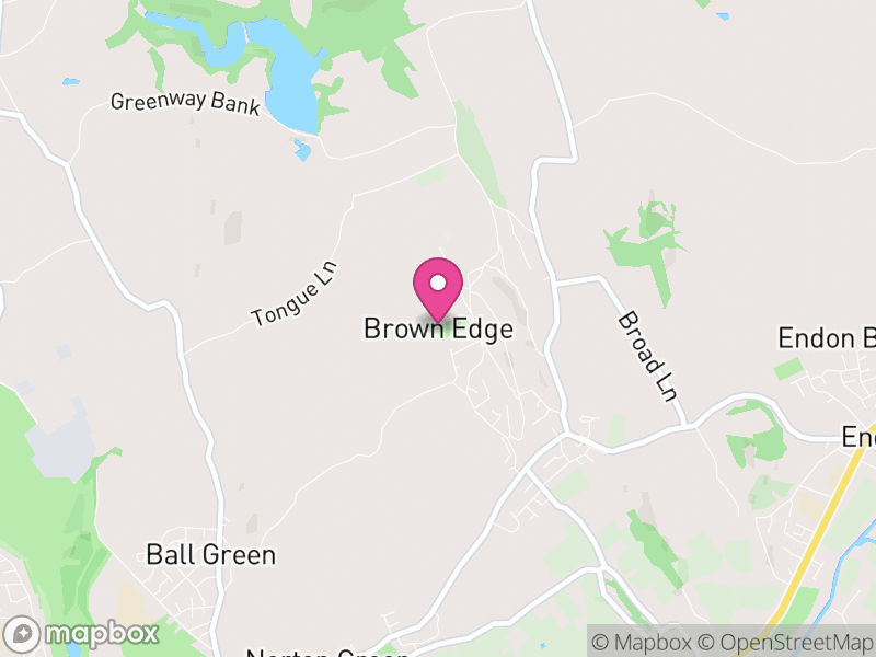 Map of Brown Edge, Staffordshire Moorlands