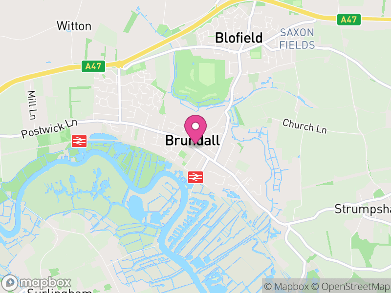 Map of Brundall, Broadland