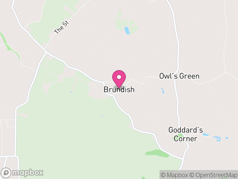 Map of Brundish, Mid Suffolk
