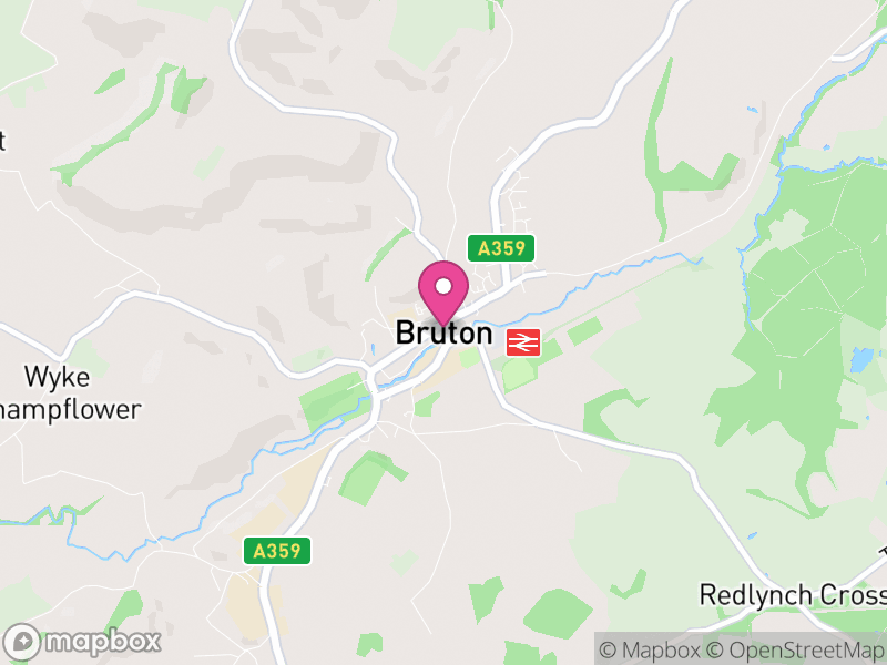 Map of Bruton, Somerset