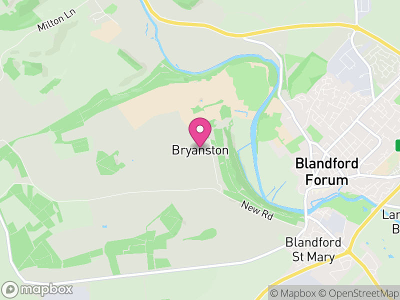 Map of Bryanston, Dorset