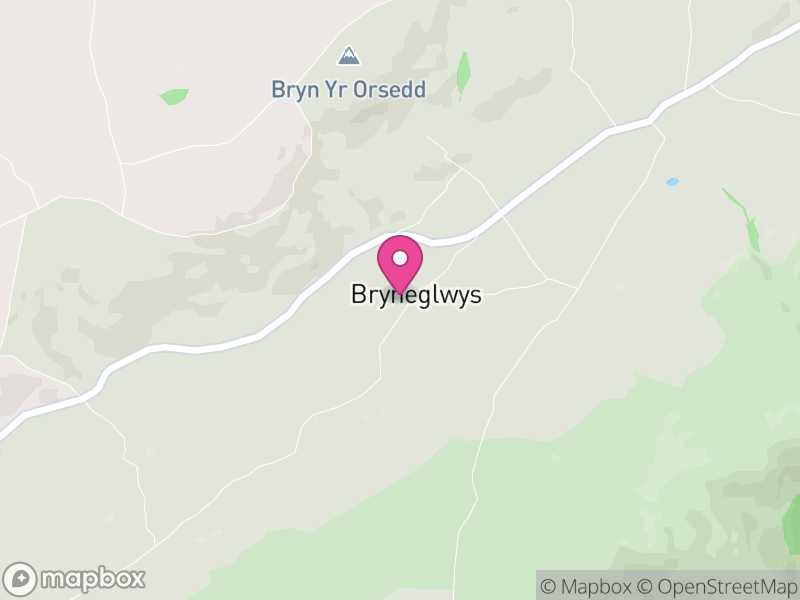 Map of Bryneglwys, Denbighshire