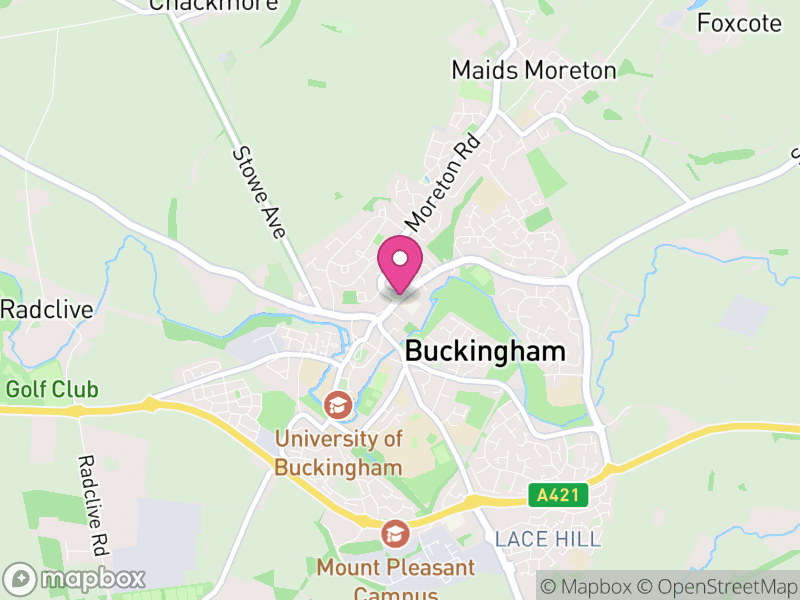 Map of Buckingham, Buckinghamshire