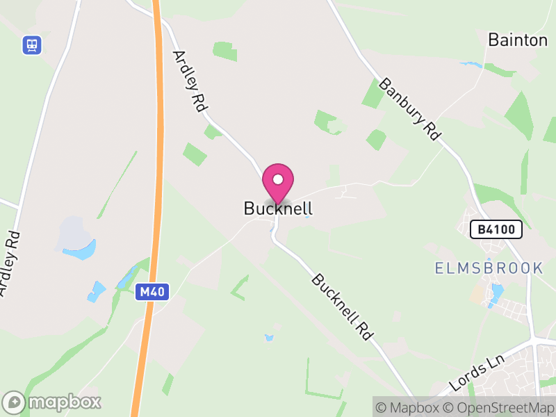 Map of Bucknell, Cherwell