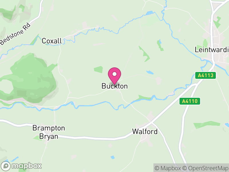 Map of Buckton and Coxall, Herefordshire