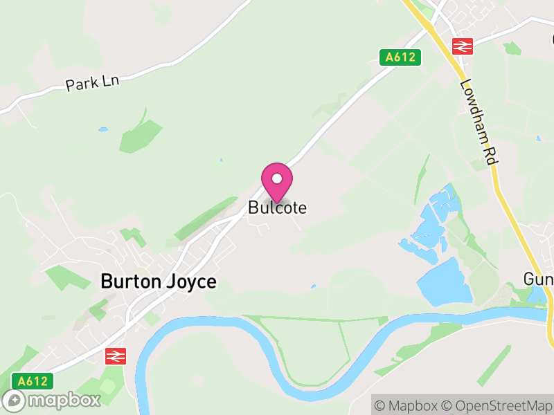 Map of Bulcote, Newark and Sherwood