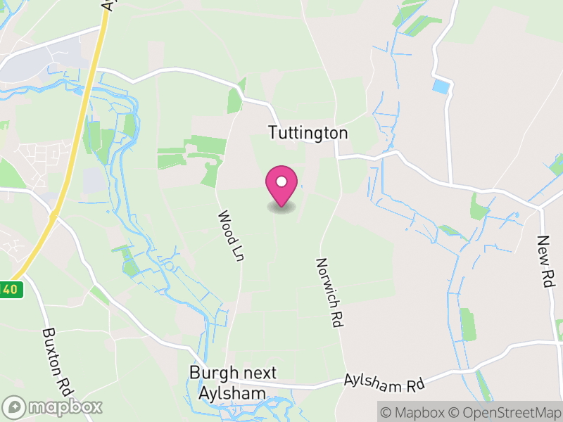 Map of Burgh and Tuttington, Broadland