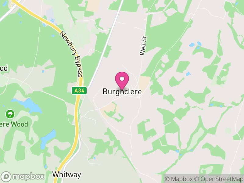 Map of Burghclere, Basingstoke and Deane