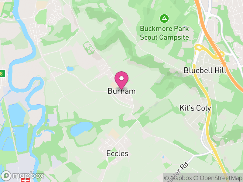 Map of Burham, Tonbridge and Malling