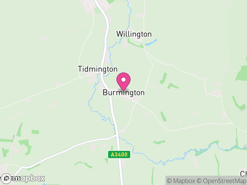 Map of Burmington, Stratford-on-Avon