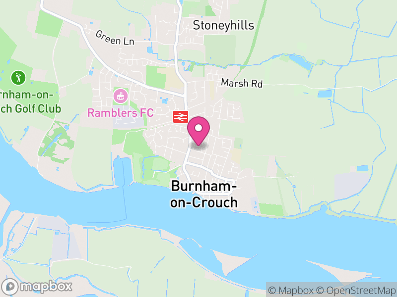 Map of Burnham-on-Crouch, Maldon