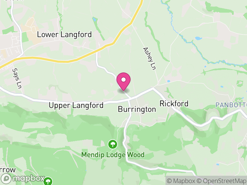 Map of Burrington, North Somerset