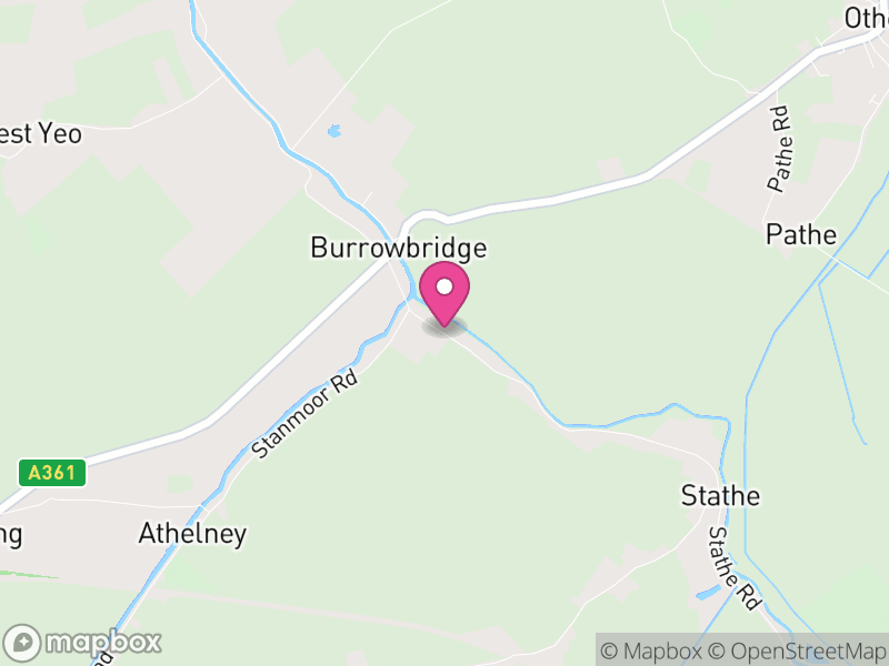 Map of Burrowbridge, Somerset
