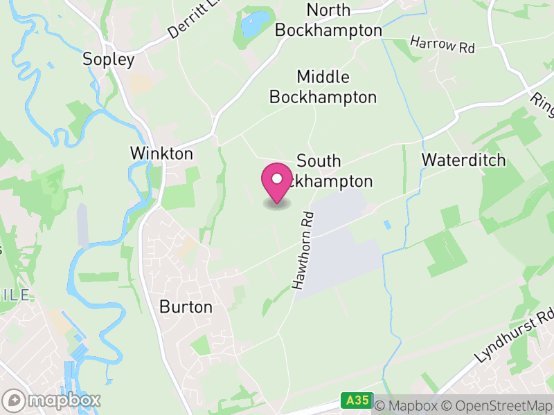 Map of Burton and Winkton, Bournemouth