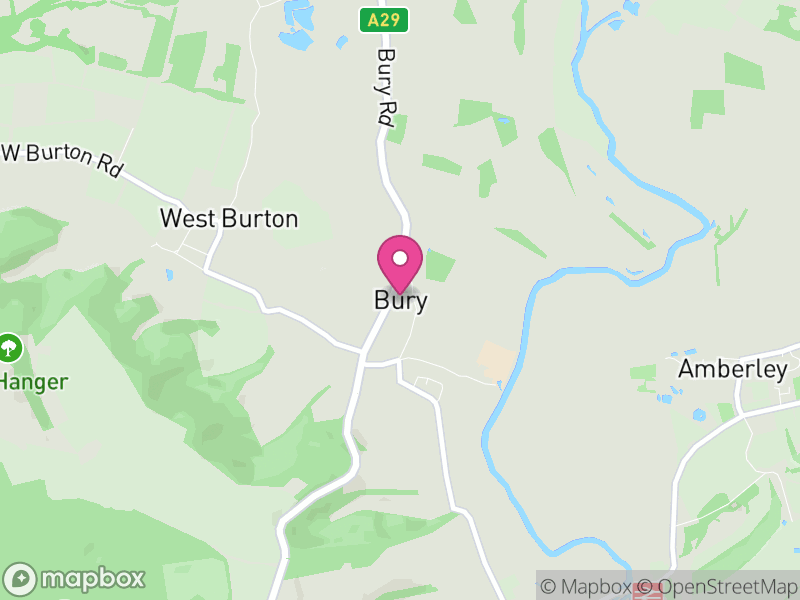 Map of Bury, Chichester